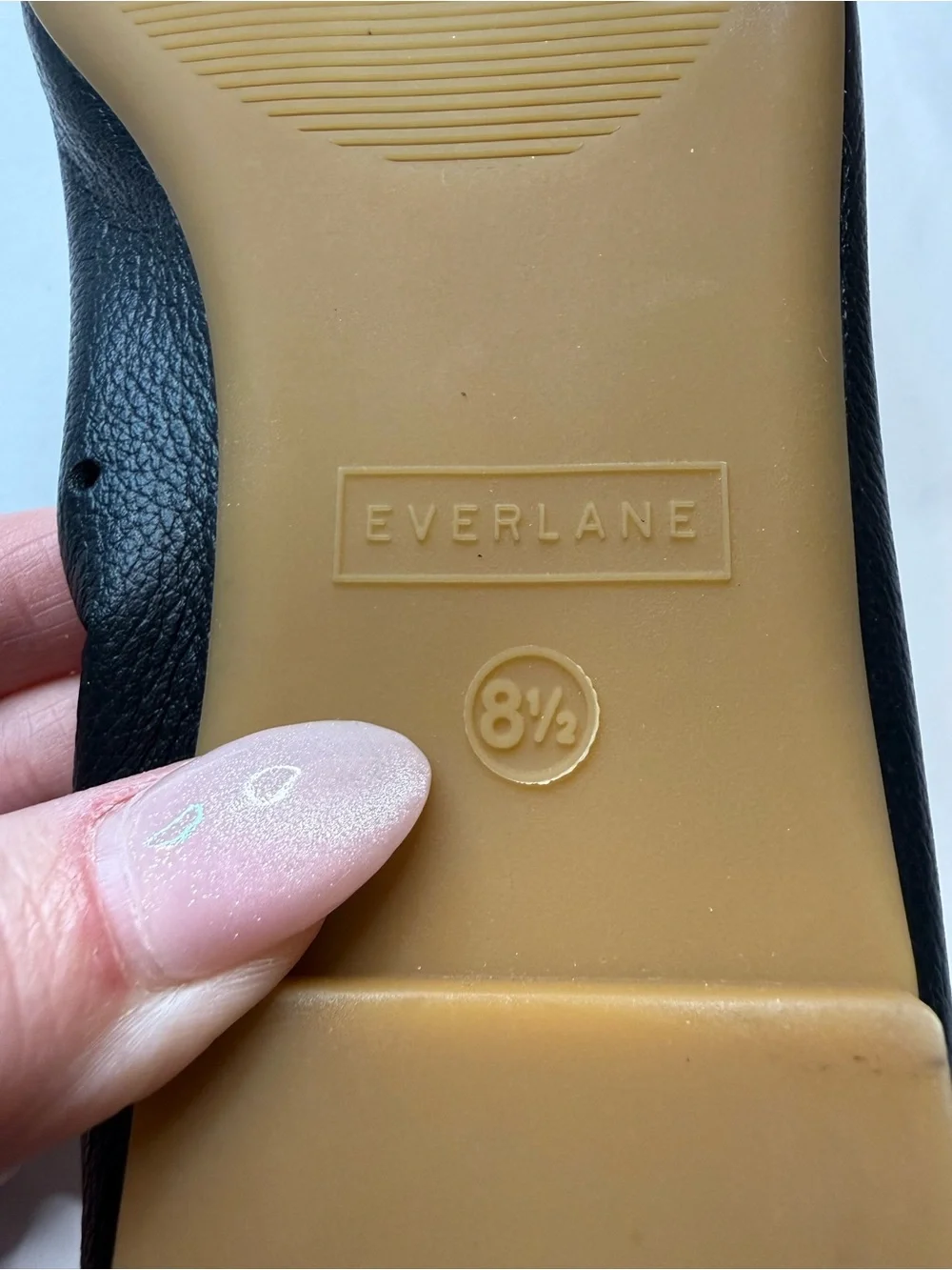 Everlane Day Glove Flat Black Leather Ballet Slip On Size 8.5 NWOB Chic - Picture 7 of 9